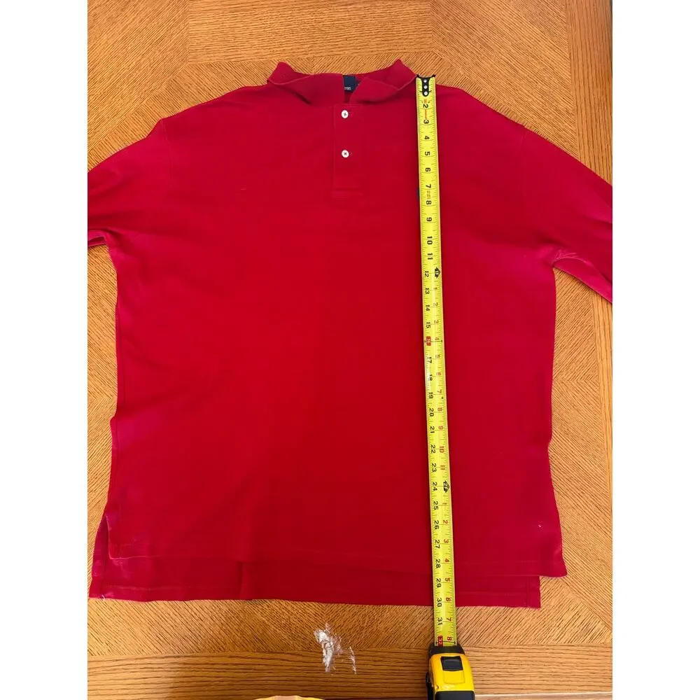 Polo Ralph Lauren Mens Long Sleeve Polo Casual Preppy Shirt XL Red